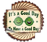 Lot de 10 autocollants de voiture avec inscription « It's A Good Day to Have A Good Day to Have A Good Day » (12 x 18 cm)