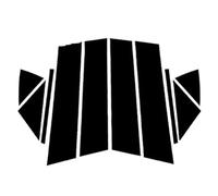 Lot De 10 Autocollants Effet Miroir Pour Montant Central De Vitre De Portière De Voiture Noir Piano Brillant Pour Mazda 3 BM BN