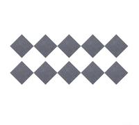 Lot de 10 autocollants élégants antidérapants pour carrelage de sol - Patchwork pour salon (gris foncé)
