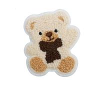 Lot de 10 autocollants en peluche for vêtements, motif ours, panda roux, étiquette décorative, lion bouclé(Color 5)