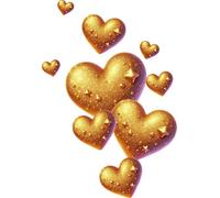 Lot de 10 autocollants en vinyle en forme de cœur à paillettes - Résistant aux intempéries - Résistantes et vibrantes - Idéal pour coque de téléphone, tasses, verre à vin, toilettes, voiture, mur et