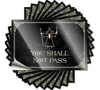 Lot de 10 autocollants et décalcomanies humoristiques « You Shall Not Pass » pour caverne d'homme (12 x 18 cm)
