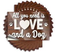 Lot de 10 autocollants et décalcomanies pour voiture Love and A Dog : The Perfect Combination Stickers Funny Man Cave Decor and Accessories (6 x 9 cm)