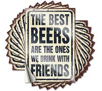 Lot de 10 autocollants et décalcomanies pour voiture « The Best Beers are The Ones We Drink with Friends » (8 x 12 cm)