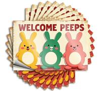 Lot de 10 autocollants et décalcomanies « Welcome to Our Bunny Family! » pour bannières de voiture, pare-brise, autocollants amusants pour voiture (6 x 9 cm)