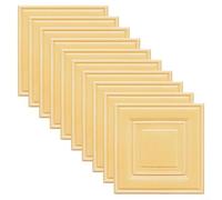 Lot de 10 autocollants muraux 3D en mousse souple pour une transformation rapide de la maison (jaune)