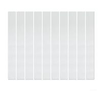 Lot de 10 autocollants muraux en acrylique effet miroir pour salon, chambre à coucher, arrière-plan, décoration d'intérieur (argenté) - 5 x 20 cm