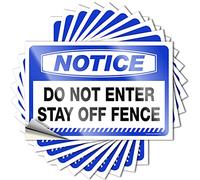 Lot de 10 autocollants pour boîte à outils avec inscription « Do Not Enter Stay Off » pour clôture, accessoires de voiture, panneau « No Stupid People » (12 x 18 cm)