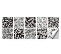 Lot de 10 autocollants pour carrelage de cuisine, chef, salle de bain, salon (#10, 15 x 15 cm, 1 lot)