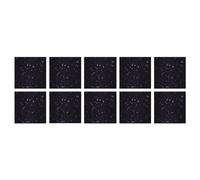 Lot de 10 autocollants pour carrelage en mosaïque métallisés, imperméables, résistants à l'huile pour décoration de maison, salon, cuisine, dosseret (10 x 10 cm, #13, lot de 4)