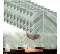 Lot de 10 autocollants pour carrelage mural 3D en vinyle - Imperméables - Protection contre les éclaboussures - Vert - 29 x 22,9 cm - Pour cuisine, salle de bain - Facile à appliquer