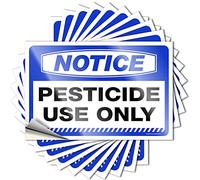 Lot de 10 autocollants pour fenêtre de voiture avec inscription « Notice d'utilisation des pesticides » (12 x 18 cm)