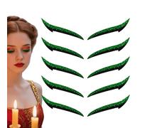 Lot de 10 autocollants pour les yeux - Bandes de fard à paupières adhésives - Portable - Pour voyage et scène - Bandes d'eyeliner imperméables
