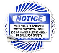 Lot de 10 autocollants pour pare-chocs avec inscription « This Drain is for Ice & Water Only If You » pour adultes (8 x 12 cm)