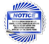 Lot de 10 autocollants pour voiture avec inscription « Notice This is A Break Room No Lab » et gants - Autocollants coquins pour adultes (6 x 9 cm)