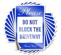 Lot de 10 autocollants pour voiture avec inscription « Please Do Not Block The Driveway Thank You », « No Parking » (12 x 18 cm)