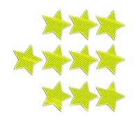 Lot de 10 autocollants réfléchissants en forme d'étoile pour moto, voiture, camion, vélo - Autocollants de nuit avec application facile - Autocollants de conduite de nuit