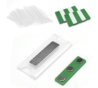 Lot De 10 Badge Nom Magnétique, Badges Magnétiques Adhésifs Badges Nominatifs Magnétiques Badge En Acrylique Porte-Noms Magnétique Avec Aimant À 3 Points Pour Porte-Badge, Étiquetage, Vert