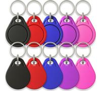 Lot de 10 Badges RFID 13,56Mhz | Programmable MCT sur smartphone Android | UID modifiable | Puce CUID Génération 2 | Compatible copie badge immeuble | T4U®