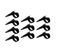 Lot de 10 bagues à ongles gothiques - Style rétro punk gothique - Accessoire de fête - Pour cosplay