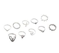 Lot de 10 bagues pour femme en forme de brindille en forme de fleur, cadeau d'anniversaire, cadeau de mariage élégant et durable