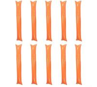 Lot de 10 baguettes d'encouragement gonflables pour tous types d'événements (orange)