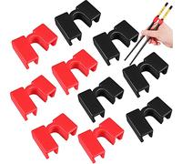 Lot de 10 baguettes réutilisables en plastique pour entraînement - Rouge et noir