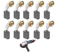 Lot de 10 balais de carbone pour moteur électrique, balais de remplacement pour outils électriques, 6,5mm x 13,5mm x 18mm, compatibles avec perceuses, meuleuses et scies，pour outil électrique