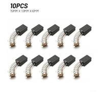 Lot de 10 balais de charbon de 15 mm x 10 mm x 6 mm pour outils électriques, pour marteau électrique et perceuse de rechange