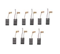Lot de 10 balais de charbon pour Bosch GBH 5-40 DCE, GSH 5-CE, GSH 5 E, 11235EVS, 11241EVS, 11248EVS, 11263EVS, 11318EVS - 12,5 x 6,4 x 25,2 mm - Carbone + métal