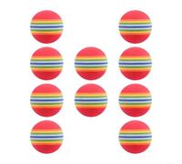 Lot de 10 balles de golf en éponge EVA pour pratique en intérieur, design en mousse souple, parfaites pour l'approche et l'entraînement complet du swing (rouge)