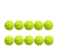 Lot de 10 balles de tennis classiques en caoutchouc souple, diamètre 6,3 cm, idéales pour débutants, professionnels, animaux de compagnie