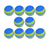 Lot de 10 balles d'entraînement élastiques en éponge douce de couleur arc-en-ciel