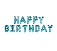 Lot de 10 ballons en aluminium avec lettre « Happy Birthday » de 16 pouces, décorations de fête sans danger à l'hélium de qualité supérieure pour célébration d'anniversaire de (panier de bonbons)