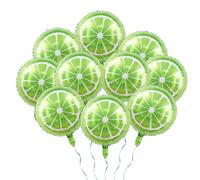 Lot de 10 ballons en mylar vert citron pour fête prénatale, fête sur le thème du citron, anniversaire, mariage, 45,7 cm