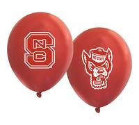 Lot de 10 ballons NC State Wolfpack de 27,9 cm avec logos sous licence officielle, ballons en latex de qualit l'hlium, parfaits pour la clb