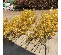Lot de 10 bambous artificiels, plantes artificielles pour la vie privée, bambou artificiel réaliste avec feuilles soie, idéal pour la maison et le commerce(200cm/78.7in)