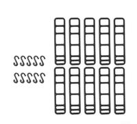 Lot de 10 bandages en silicone pour fixer la lampe, le chronomètre, la pompe, le porte-bouteille d'eau, le téléphone sur le guidon de différents types de vélo (D 10 pièces)