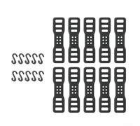 Lot de 10 bandages en silicone pour fixer la lampe, le chronomètre, la pompe, le porte-bouteille d'eau, le téléphone sur le guidon de différents types de vélo (E 10 pièces)