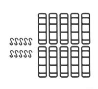 Lot de 10 bandages en silicone pour fixer la lampe, le chronomètre, la pompe, le porte-bouteille d'eau, le téléphone sur le guidon de différents types de vélo (C 10 pièces)