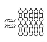 Lot de 10 bandages en silicone pour fixer la lampe, le chronomètre, la pompe, le porte-bouteille d'eau, le téléphone sur le guidon de différents types de vélo (A 10 pièces)