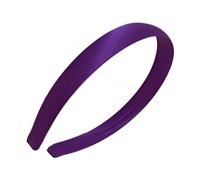 Lot de 10 bandeaux en satin pour femme - 2 cm de large - Accessoires de cheveux pour femme et fille - Pour fête, scène, vacances, yoga, lavage du visage - Violet foncé