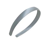 Lot de 10 bandeaux en satin pour femme - 2 cm de large - Accessoires pour cheveux pour femme et fille - Accessoire pour fête, scène, vacances, yoga, lavage du visage - Gris clair