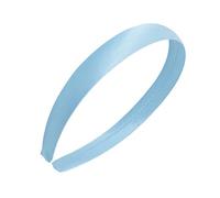 Lot de 10 bandeaux en satin pour femme - 2 cm de large - Accessoires pour cheveux pour femme et fille - Pour fête, scène, vacances, yoga, lavage du visage - Bleu clair