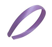 Lot de 10 bandeaux en satin pour femme - 2 cm de large - Accessoires pour cheveux pour femme et fille - Pour fête, scène, vacances, yoga, lavage du visage - Violet clair