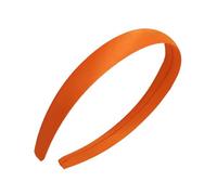 Lot de 10 bandeaux en satin pour femme - 2 cm de large - Accessoires pour cheveux pour femme et fille - Pour fête, scène, vacances, yoga, lavage du visage - Orange