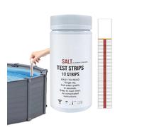 Lot De 10 Bandelettetest Sel Pour Piscine Salée Pour Piscine Spa, 30 Secondes Bandes De Test De Sel De Piscine, Bandelettes Papier Détection Pour La Teneur En Chlorure Sodium Pour Bain À Remous, Spa