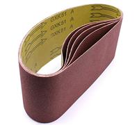 Lot de 10 bandes abrasives - 100 x 560 mm - Grain 80 - Pour ponceuse à bande