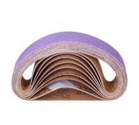 Lot de 10 bandes abrasives 30 x 330 mm, grain 80/120/240, for le meulage et polissage du bois des métaux tendres Pour Broyage(PURPLE,240)