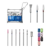 Lot de 10 bandes abrasives avec lime électrique et embout en gel acrylique pour manucure, pédicure, usage domestique